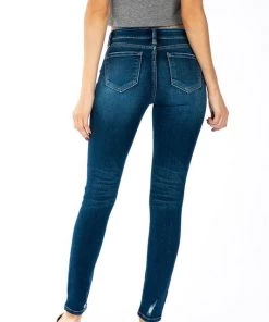 Kancan Kennedy Mid Rise Distressed Denim Bottoms