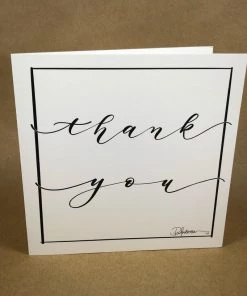 Pamela Anderson White Cursive Greeting Cards