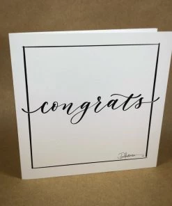 Pamela Anderson White Cursive Greeting Cards