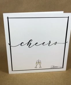 Pamela Anderson White Cursive Greeting Cards