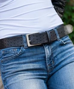 Sublime Clothing Boutique Accessories Embrazio Perforata Curved Belt