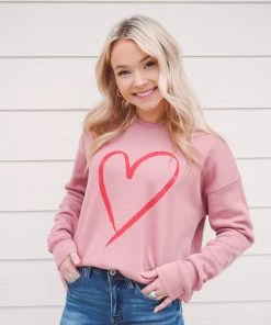 Oat Collective Heart Pullover Tops