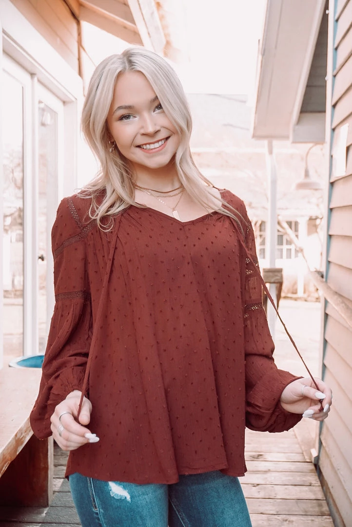 Easel Tops Dot To Dot Blouse 1 Easel Tops Dot To Dot Blouse