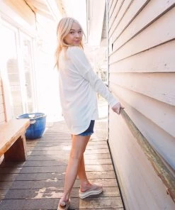 La Miel Tops Paxton Waffle Cardigan