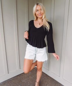 Active Basic New Arrivals Sunday Peplum Blouse