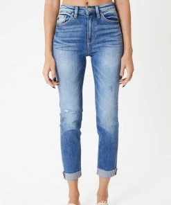 Kancan Benjamin High Rise Slim Straight Jeans Bottoms