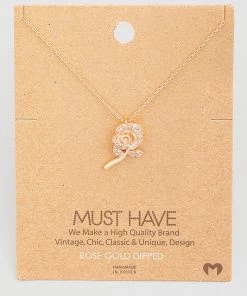 Fame Accessories Rose Pendant Necklace