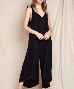 Charlotte Avery Beachwood Tie Strap Jumpsuit Dresses + Rompers