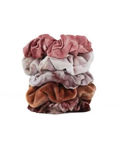 Beauty Kitsch Rust Tie Scrunchies Set
