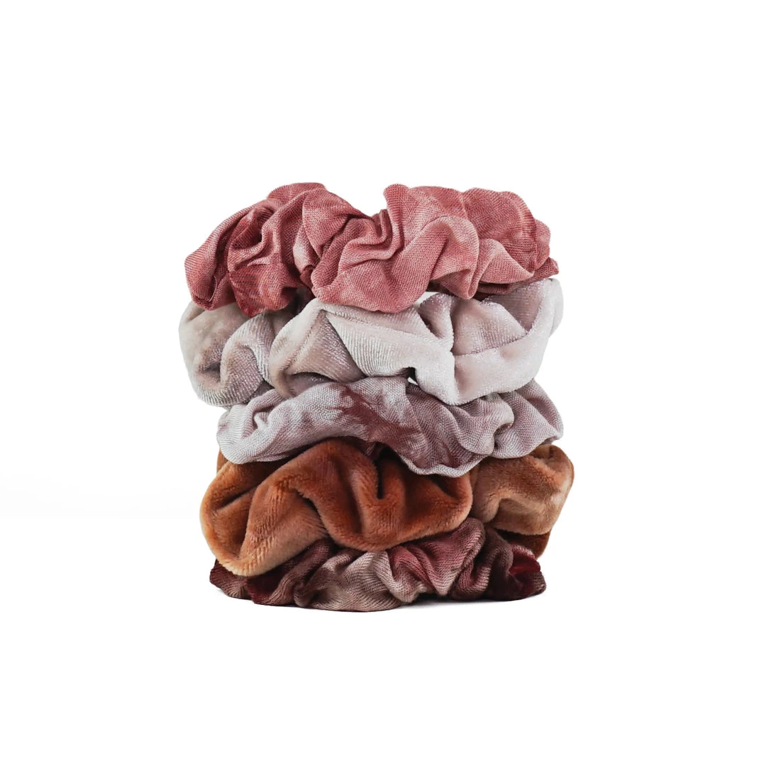 Beauty Kitsch Rust Tie Scrunchies Set 2 Beauty Kitsch Rust Tie Scrunchies Set