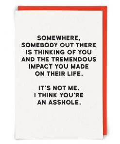 Red Back Cards Black Letter Greeting Cards