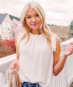 La Miel Pip Ruffle Tank Tops