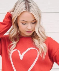 Oat Collective Heart Pullover Tops
