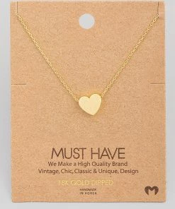 Fame Accessories Mini Heart Pendant Necklace