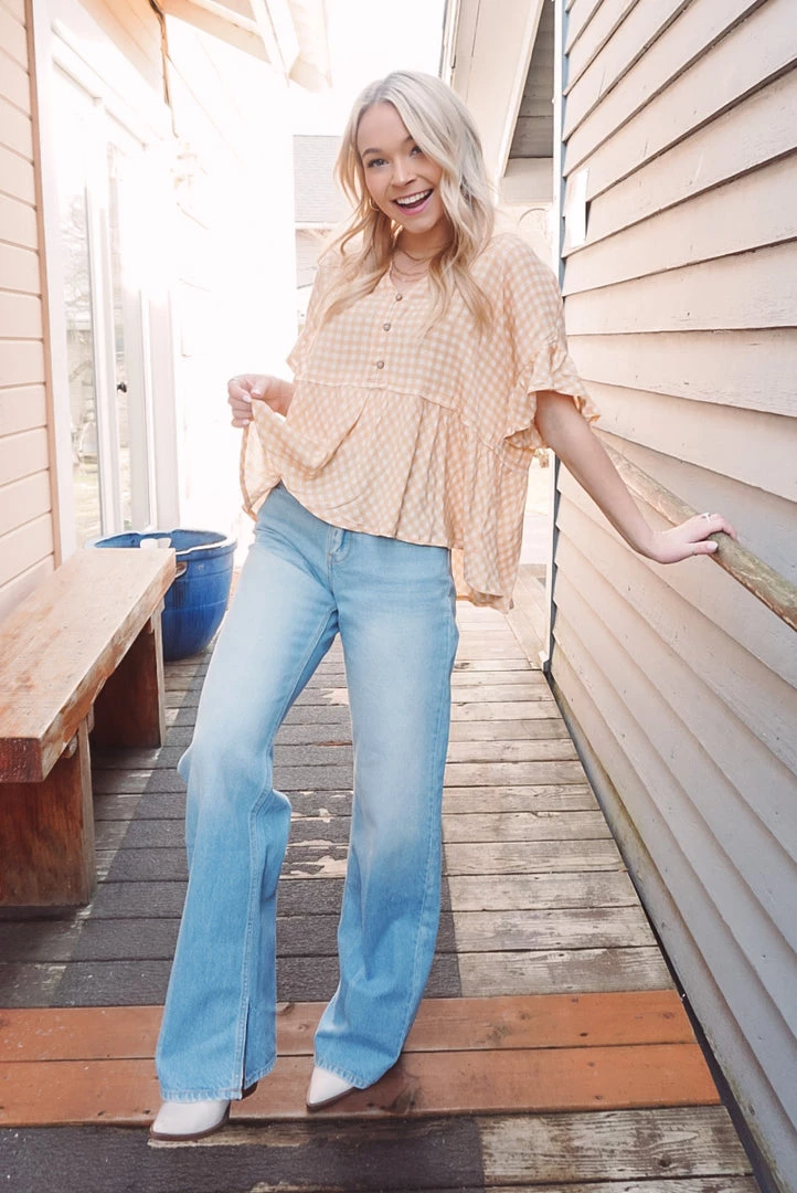 Promesa Derby Peplum Blouse 1 Promesa Derby Peplum Blouse