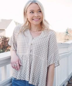 Promesa Derby Peplum Blouse 22 Promesa Derby Peplum Blouse