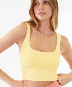 NikiBiki Chevron Ribbed Crop Tank