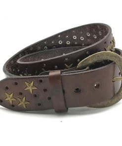 Embrazio Accessories Embracing Star Curved Leather Belt