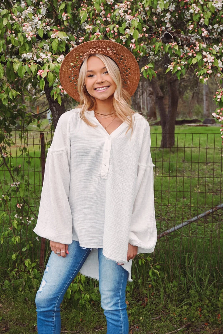 Promesa Tops Ollie Gauze Pullover 2 Promesa Tops Ollie Gauze Pullover