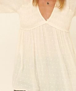 Promesa Ivie Swiss Dot Blouse Tops