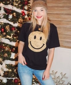 Oat Collective Happy Graphic Tee Tops