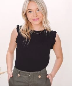 La Miel Tops Brynnie Ruffle Tank