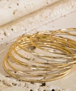 Urbanista Hammered Metal Bracelet Stack