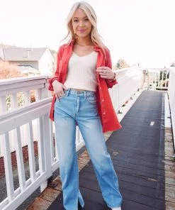 La Miel Tops Celia Button Down 36 La Miel Tops Celia Button Down