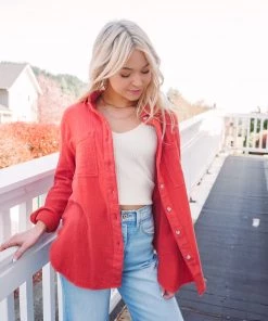 La Miel Tops Celia Button Down