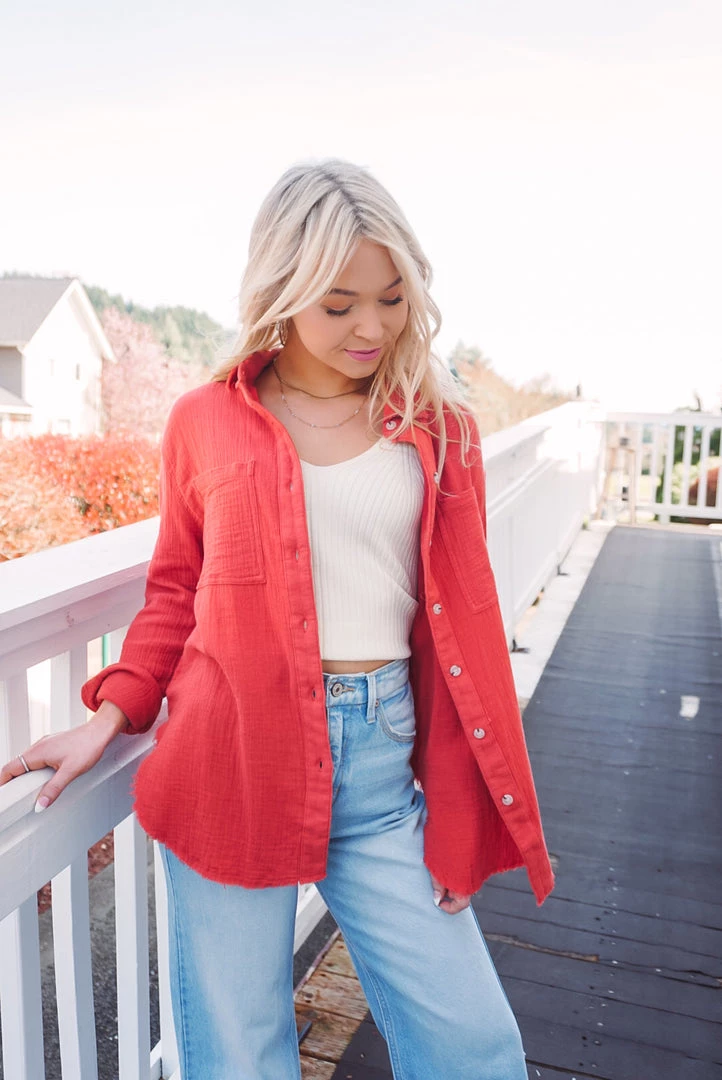 La Miel Tops Celia Button Down 2 La Miel Tops Celia Button Down