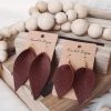 Annabela Designs Leather Leaf Earrings Accessories