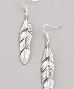 Sublime Clothing Boutique Antique Leaf Drop Earrings