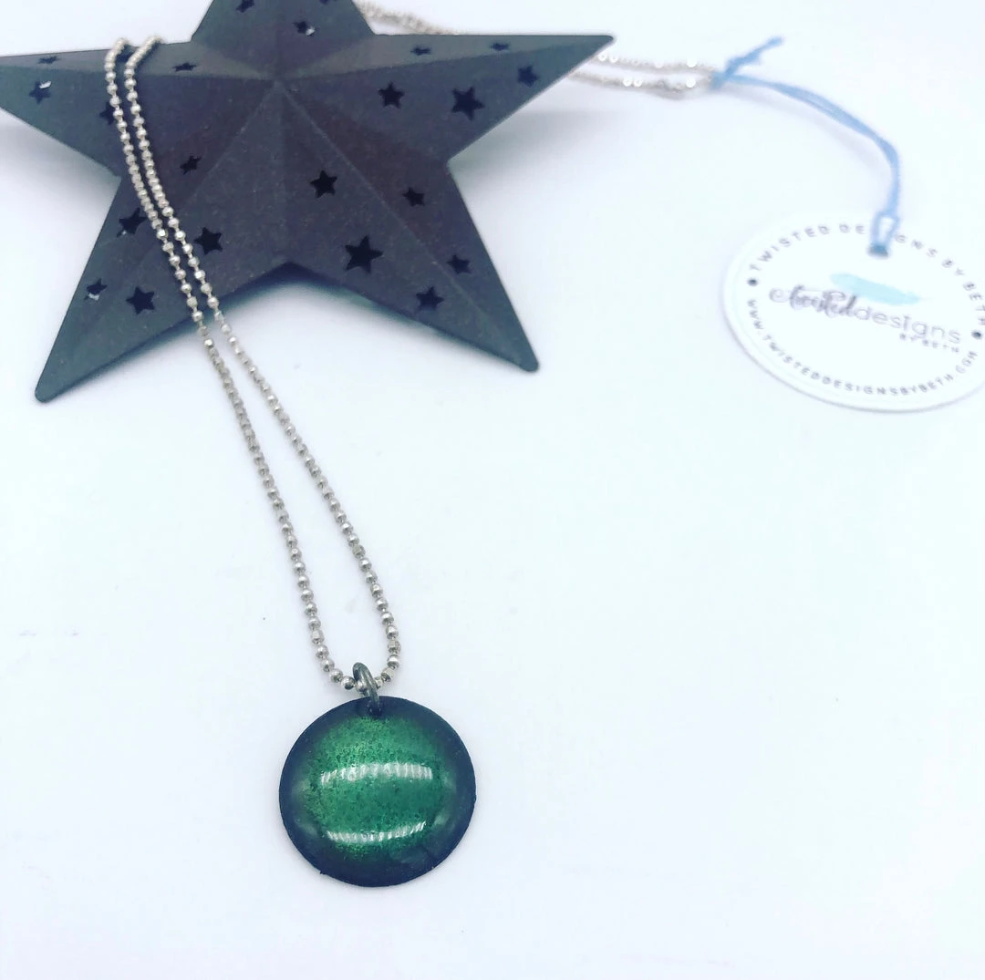Twisted Designs By Beth Accessories Twisted Designs Enameled Emerald Pendant 1 Twisted Designs By Beth Accessories Twisted Designs Enameled Emerald Pendant