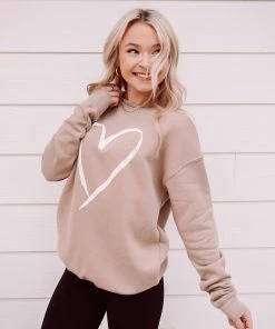 Oat Collective Heart Pullover Tops