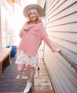 La Miel Tops Celia Button Down 46 La Miel Tops Celia Button Down