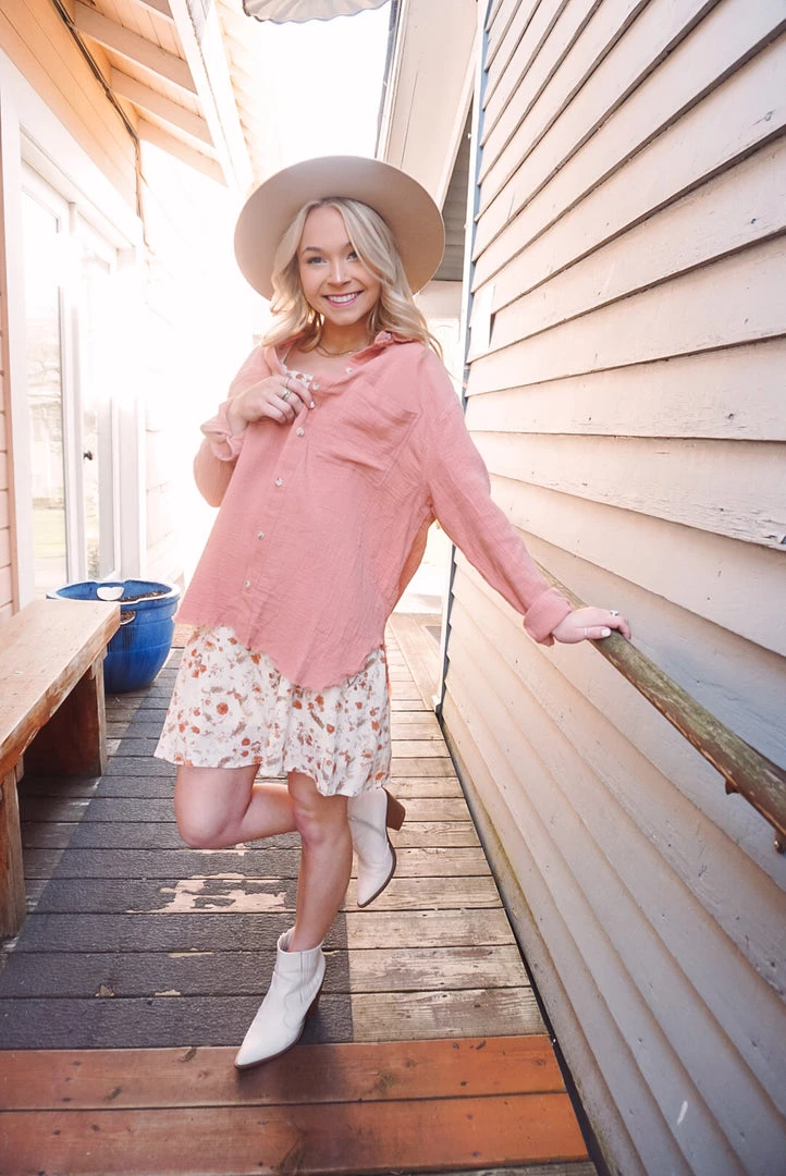 La Miel Tops Celia Button Down 13 La Miel Tops Celia Button Down