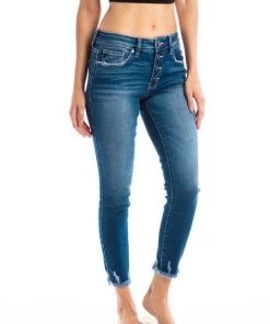 Kancan Hunter Mid Rise Skinny Jean Bottoms