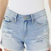 Kancan Bottoms Majorie Mid Rise Boyfriend Shorts