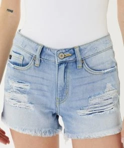 Kancan Bottoms Majorie Mid Rise Boyfriend Shorts