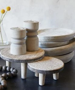 Santa Barbara Designs Layne Etched Wood Riser Gifts + Home Accents