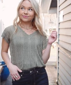 Hem & Thread Bentley Pointelle Sweater Set