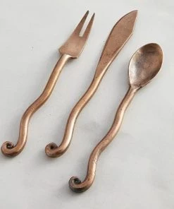 Santa Barbara Designs Gifts + Home Accents Antique Copper Cutlery Set