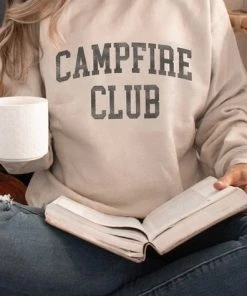 Oat Collective Campfire Club Pullover Tops
