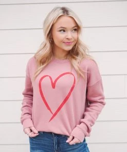 Oat Collective Heart Pullover Tops