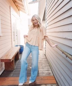 Promesa Derby Peplum Blouse