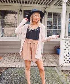 La Miel Tops Paxton Waffle Cardigan