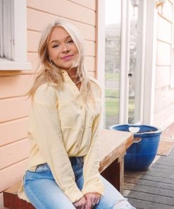 La Miel Tops Celia Button Down 52 La Miel Tops Celia Button Down