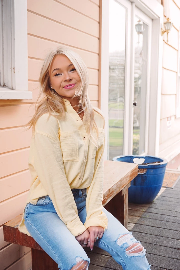 La Miel Tops Celia Button Down 19 La Miel Tops Celia Button Down