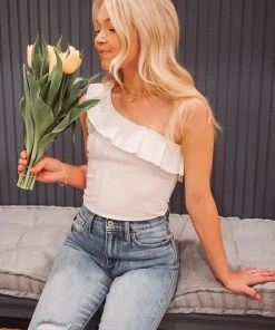 Charlotte Avery Tops Lovelyn One Shoulder Tank