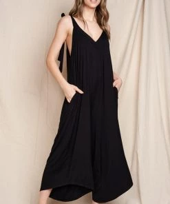 Charlotte Avery Beachwood Tie Strap Jumpsuit Dresses + Rompers